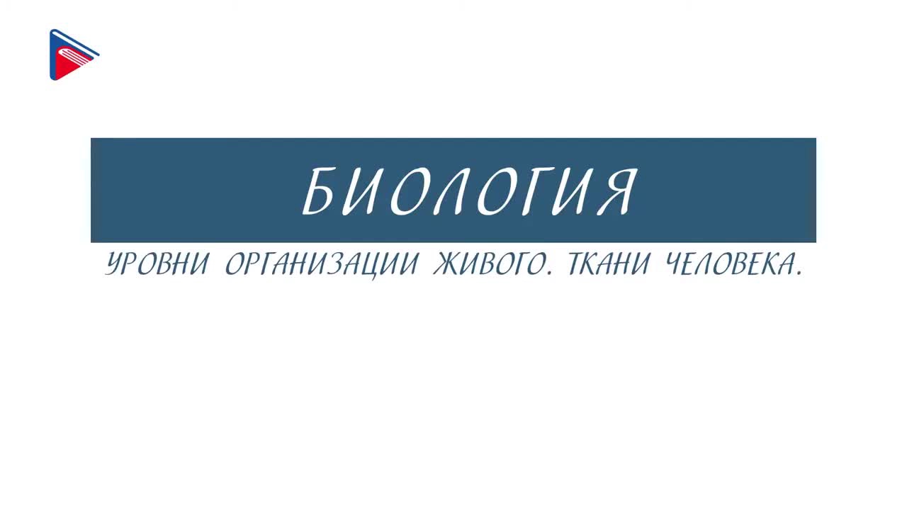 Уровни организации живого. Ткани человека