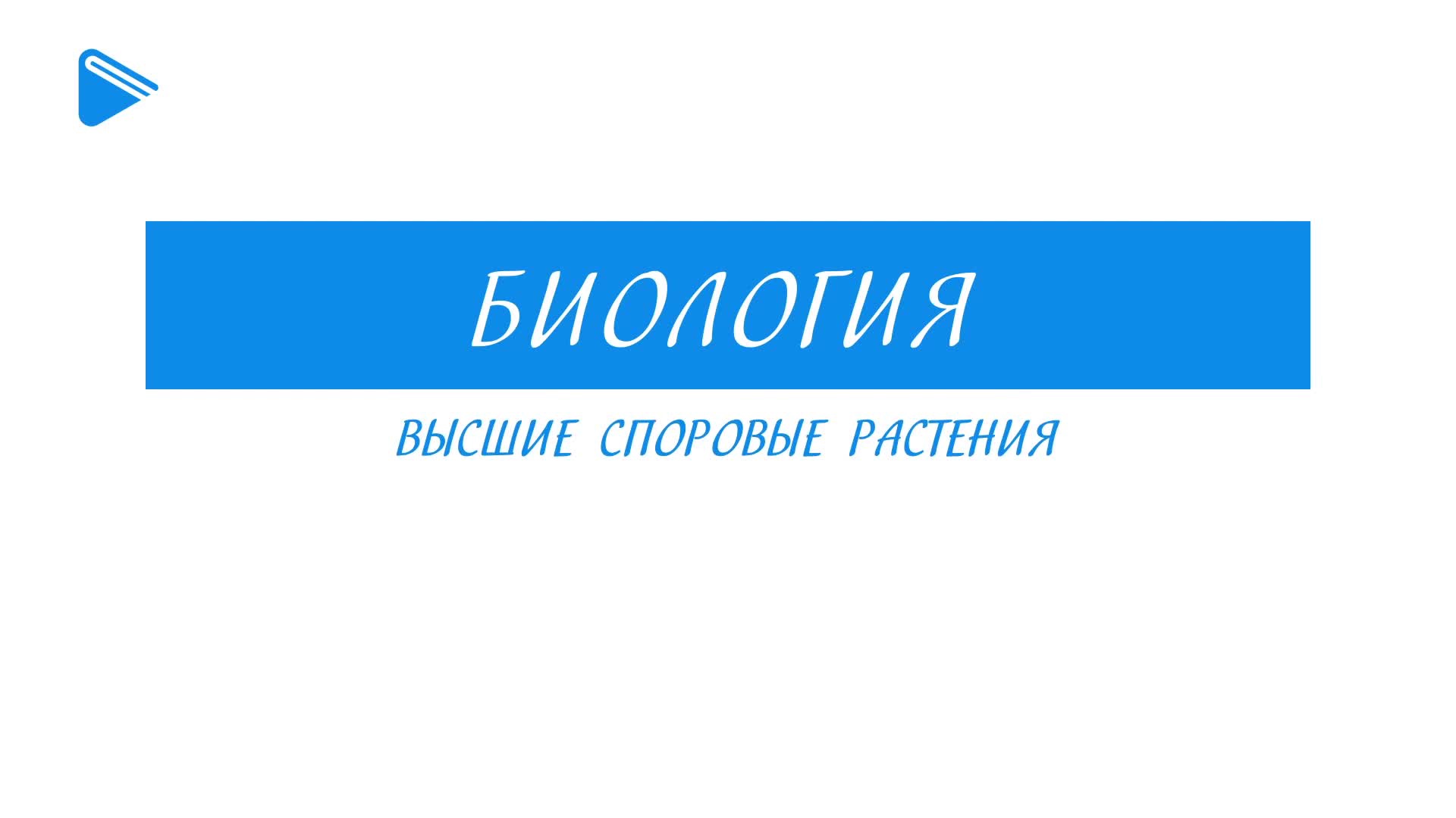 Высшие споровые растения